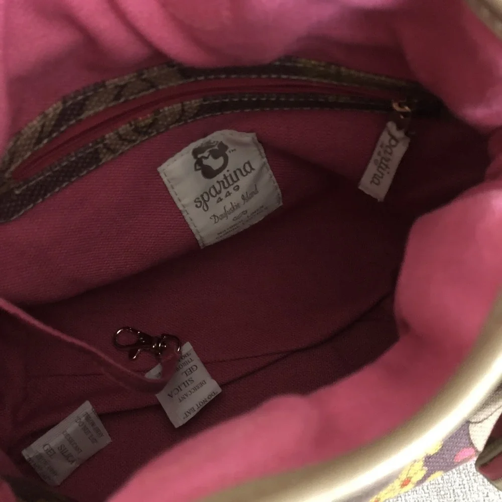 Spartina 449 daufuskie island Linen Leather Sarah Floral Bucket Handbag & Wallet